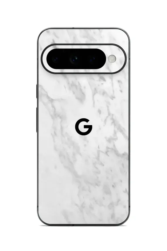 Google Pixel 11 Pro XL STONE Series White Marble easy-to-apply with logo skin-wrap-ultraskinz