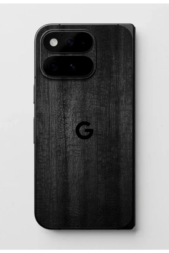 Google Pixel 11 Pro Fold WOOD Series Char easy-to-apply with logo skin-wrap-ultraskinz
